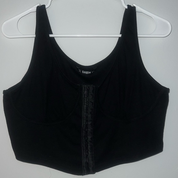 Rib knit bustier crop top - Picture 2 of 6